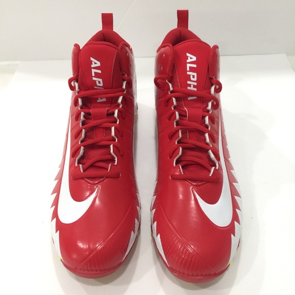 Nike Men Alpha Menace Shark FOOTBALL cleats 13 RED - Picture 4 of 8